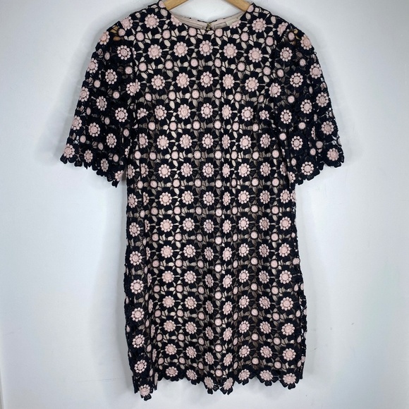 Kate Spade Dress 00 Lace Crochet Overlay Daisy Boho Preppy Holiday Formal Church - Picture 1 of 11